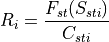 R_i = \frac{F_{st}(S_{sti})}{C_{sti}}