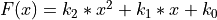 F(x) = k_2*x^2 + k_1*x + k_0